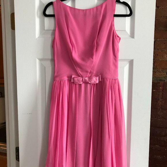 Vintage Milly Silk Pink Cocktail Dress - Picture 2 of 7